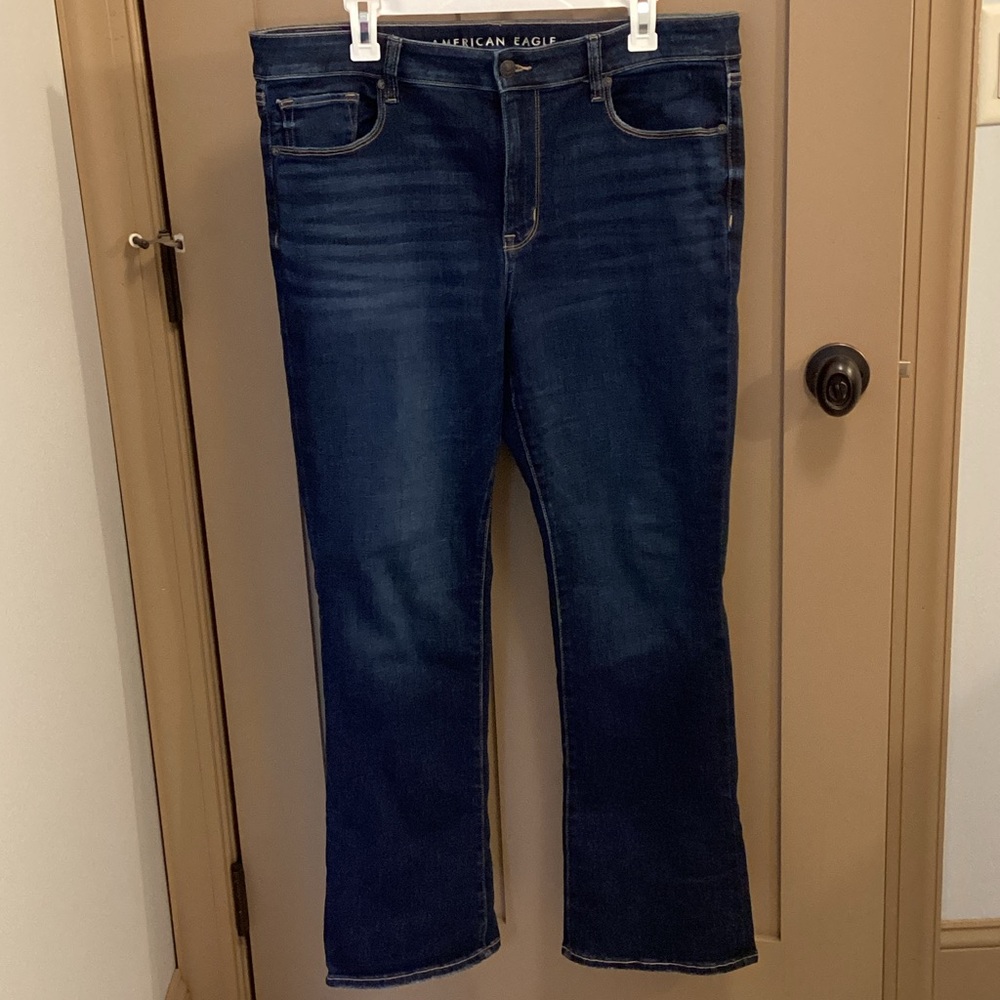 American Eagle Outfitters Women's Dark Blue Boot Cut Jeans